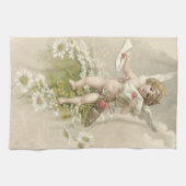 Cupid Cherub Angel Valentine Daisy Geschirrtuch (Horizontal)