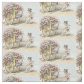 Cupid Cherub Rose Valentine Carriage Stoff (Muster)