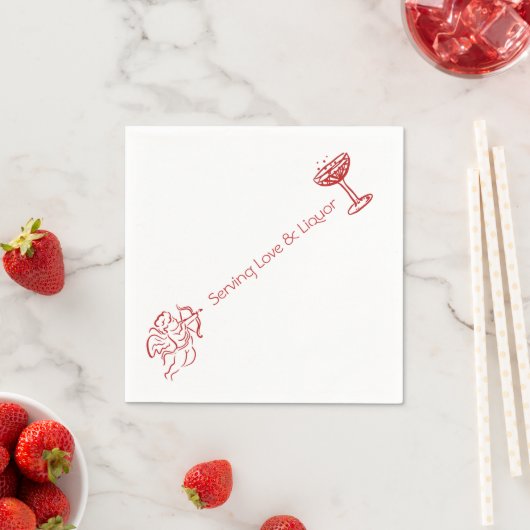 Cupid Cocktail Napkins Serviette (Beispiel)