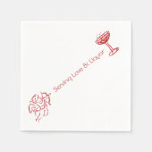 Cupid Cocktail Napkins Serviette (Vorderseite)
