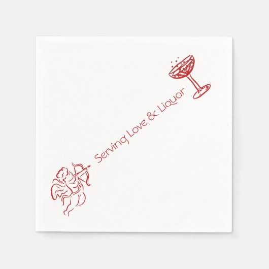 Cupid Cocktail Napkins Serviette (Vorderseite)