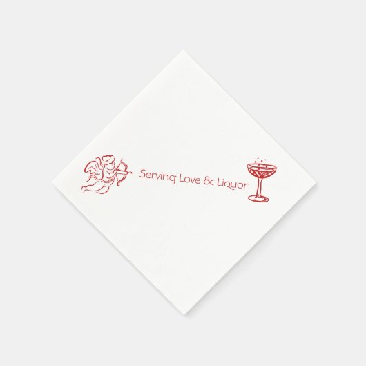 Cupid Cocktail Napkins Serviette (Ecke)