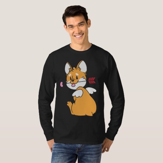 Cupid Corgi T-Shirt (Vorne ganz)