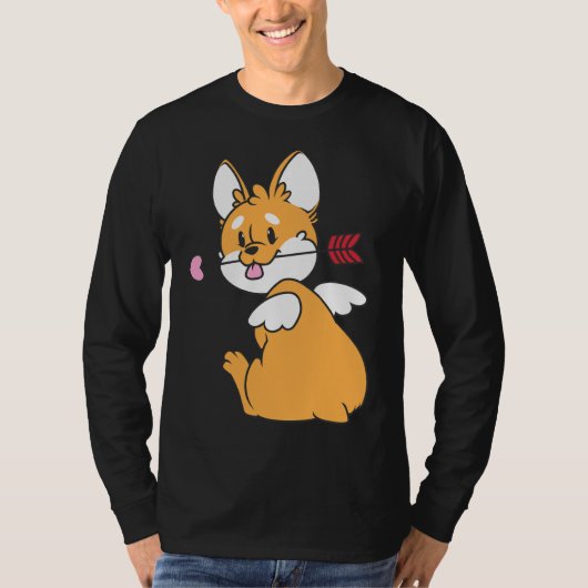 Cupid Corgi T-Shirt (Vorderseite)