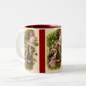 Cupid & Couple Vintag Valentine Tasse (Vorderseite Links)