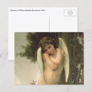 Cupid (Cupido) Engelporträt von Bouguereau Postkarte