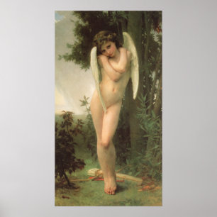 Cupid (Cupidon) Angel Portrait von Bouguereau Poster