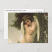 Cupid (Cupidon) Angel Portrait von Bouguereau Postkarte (Vorne/Hinten)
