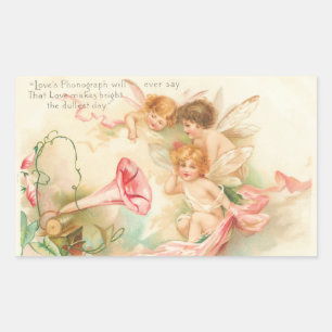 Cupid Engel I Rechteck Aufkleber