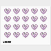 Cupid Floral Pearls Herz Lila Stickers (Blatt)