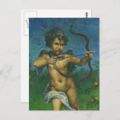 Cupid Fresco Design Postkarte (Vorne/Hinten)
