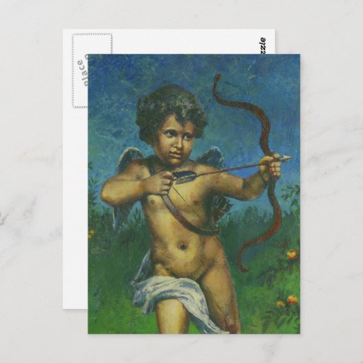 Cupid Fresco Design Postkarte (Vorne/Hinten)