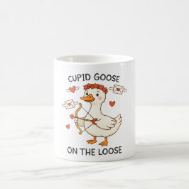 Cupid Goose On The Loose – Cute Valentine Goose Kaffeetasse