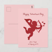 CUPID Happy Valentine's Day Postkarte (Vorne/Hinten)