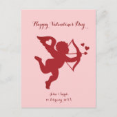 CUPID Happy Valentine's Day Postkarte (Vorderseite)