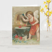 Cupid Heart Anvil Vergiss-Me-not Karte (Gelbe Blume)