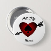 Cupid Heart Black Spade Thunder_Cove Button (Vorne & Hinten)