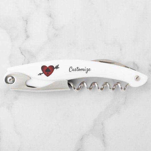 Cupid Heart Black Spade Thunder_Cove Kellnermesser (Vorderseite)