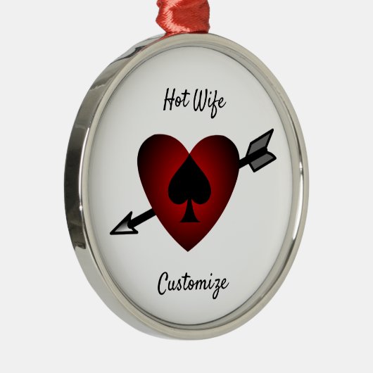 Cupid Heart Black Spade Thunder_Cove Ornament Aus Metall (Rechts)