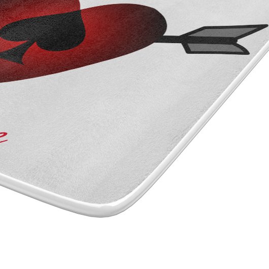 Cupid Heart Black Spade Thunder_Cove Schneidebrett (Ecke)