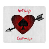 Cupid Heart Black Spade Thunder_Cove Schneidebrett (Vorderseite)
