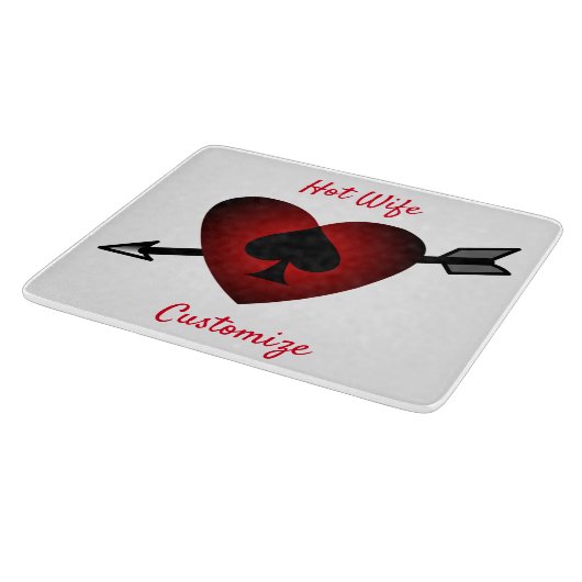 Cupid Heart Black Spade Thunder_Cove Schneidebrett (Ecke)