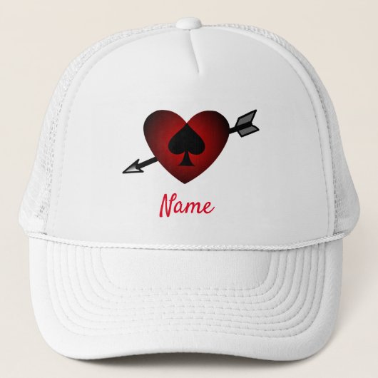 Cupid Heart Black Spade Thunder_Cove Truckerkappe (Vorderseite)
