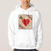 Cupid Heart with Arrow Romantic Valentines Pattern Hoodie (Vorderseite)