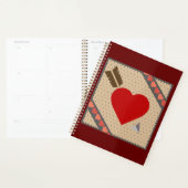 Cupid Heart with Arrow Romantic Valentines Pattern Planer (Anzeige)