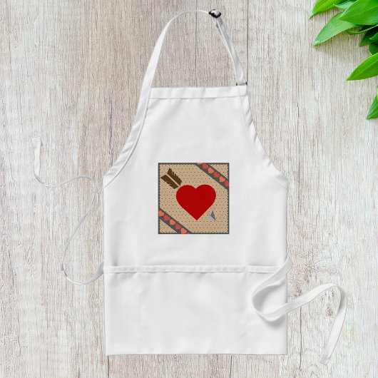 Cupid Heart with Arrow Romantic Valentines Pattern Schürze