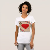 Cupid Heart with Arrow Romantic Valentines Pattern T-Shirt (Vorne ganz)
