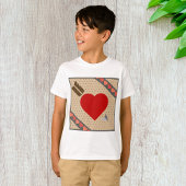 Cupid Heart with Arrow Romantic Valentines Pattern T-Shirt