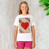 Cupid Heart with Arrow Romantic Valentines Pattern T-Shirt