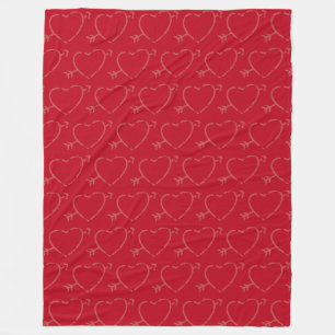 Cupid Hearts Fleece Blanket