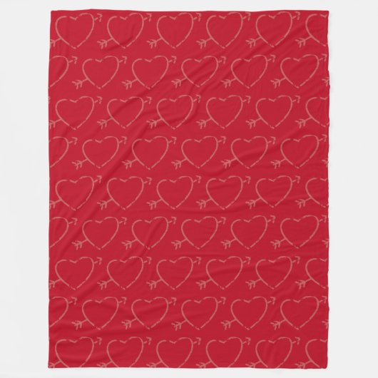 Cupid Hearts Fleece Blanket (Vorderseite)