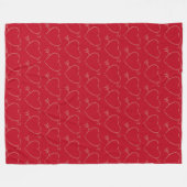 Cupid Hearts Fleece Blanket (Vorderseite (Horizontal))