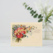 Cupid Hearts Vintag Valentine Postkarte (Stehend Vorderseite)