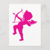 Cupid - Hot Pink Cupid's Bow and Arrow of Liebe Po Postkarte (Vorderseite)