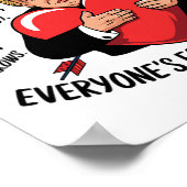 Cupid I Hired Him Tremendous Guy Best Arrows Trump Poster (Ecke)