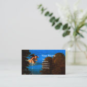 Cupid in Blue Sky bietet eine Kaskade von weißen B Visitenkarte (Stehend Vorderseite)