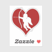 Cupid in einem Herzen  Aufkleber (Blatt)