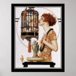 Cupid in einem Käfig Art Deco Print Poster<br><div class="desc">Cupid in einem Käfig Art Deco Print</div>