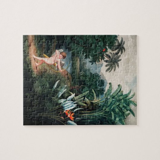 Cupid Inspirierend Pflanze mit Liebe Illustration  Puzzle (Horizontal)