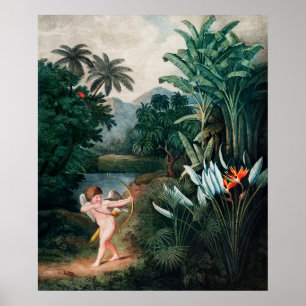 Cupid inspiriert Pflanzen mit Liebe, Thornton Art Poster