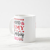 "Cupid is My Zuhause Boy" Trendy Glossy Valentine Kaffeetasse (Vorderseite Links)