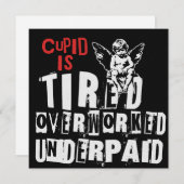 Cupid is Tired Feiertagskarte (Vorne/Hinten)