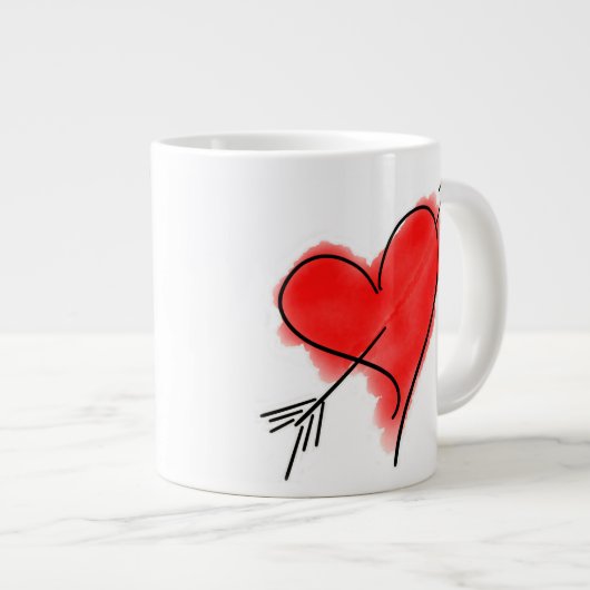 CUPID IST ARROW 20 0z. Jumbo-Tasse (Vorderseite Rechts)