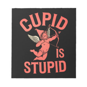 Cupid ist dumm lustiger Valentinstag Notizblock