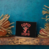Cupid ist ein stupider Funny Valentine's Day Fotoplatte (Seite)
