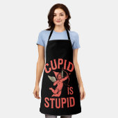 Cupid ist ein stupider Funny Valentine's Day Schürze (Getragen)